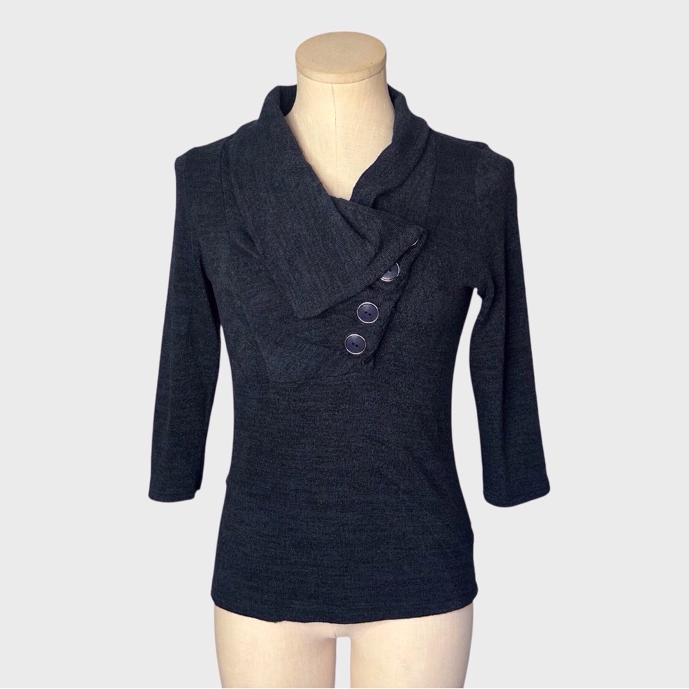Forever 21 Crossover Wrap Neck Knit Sweater